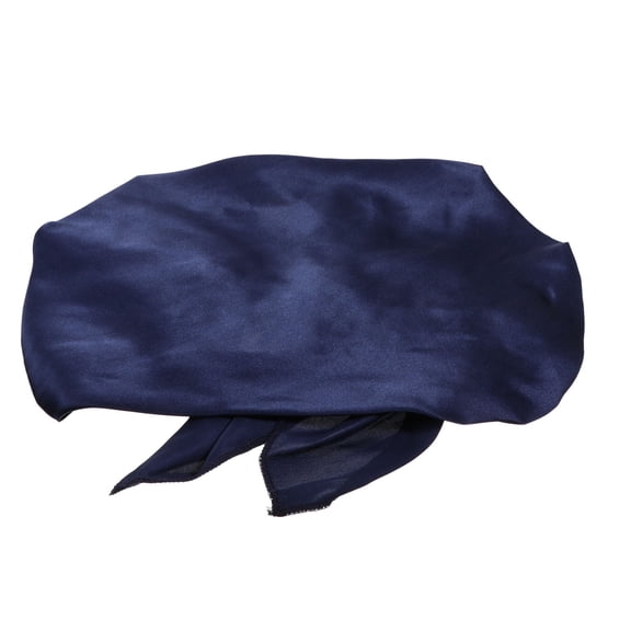 Yardwe Silk Sleep Bonnet Hat for Women's Hair Care Night Head Cover Navy Comfortable Lightweight Durable Easy Styling 10.5"x8.5"