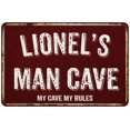thumbnail image 1 of LIONEL'S Man Cave Red Grunge Sign Metal 8x12 Decor 108120003314, 1 of 1