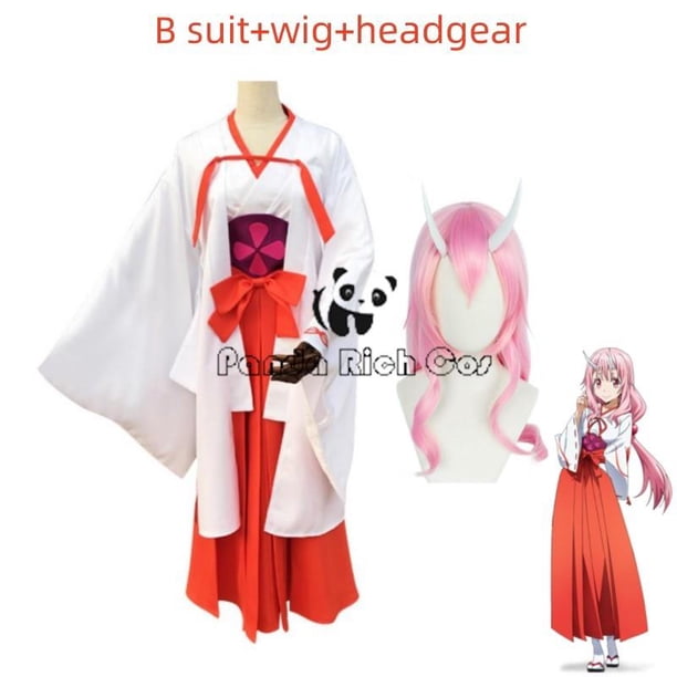 Esa vez me reencarné como Slime Anime Shuna disfraz de Cosplay para mujer, Kimono, uniforme, pelucas Shuna, sombreros para niña, Halloween