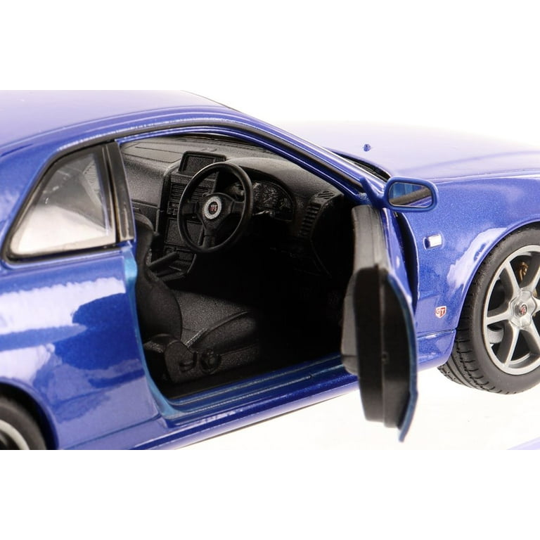 【爆買い！】 Nissan Skyline 1/24 - 24108WBU Welly - Blue (R34), GT-R 自動車