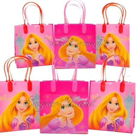 12 Tangled Party Favor Bags Candy Rapunzel Birthday Treat Favors Gifts Plastic Bolsas De Recuerdo