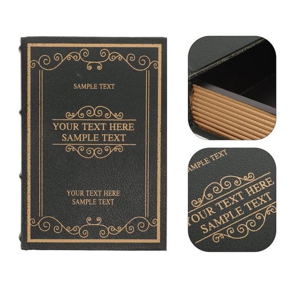 Raindrops Faux Book Shaped Box Wooden Book Model Bookshelf Book Shaped Container
