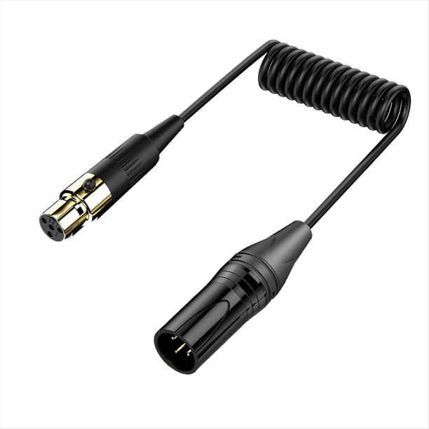 Cable de Audio para Amplificador, Mezclador de Audio, Minimicrófono, Cámara, Conector XLR de 3 Macho A Mini XLR de 4 Hembra