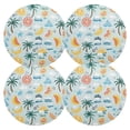 thumbnail image 3 of Round Grid Placemat ,One Sizex4, Round Placemat, PVC Plate Mat，15.4 Inch Non-Slip and Heat Resistant, Table Placemat, Dining Room Placemat Lemon Banana Coconut, 3 of 7