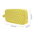 thumbnail image 2 of Bolsas de Maquillaje Rectangulares de Puntos de Moda 1 Pc para Viaje Grande Amarillo Gris Poliéster, 2 of 5