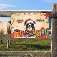 thumbnail image 2 of Merry Christmas Santa Border Collie Scarf Twinkling Lights Xmas Holiday Horizontal Metal Aluminum Sign Borders Dog Lovers Gifts Idea Wall Art Home Decor - 00022, 2 of 5