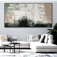 thumbnail image 3 of Large abstract black and white painting black texture wall art black and white abstract art large abstract painting black and white wall art,(122*244cm)48*96 Inches,Unstretched,Frameless, 3 of 4