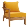 thumbnail image 6 of WestinTrends Avalon Outdoor Patio HDPE Sectional Sofa with Patio Cushions, Teak/Yellow, 6 of 6