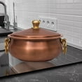 thumbnail image 6 of TISHITA Cooking Pot Stew Pan with Two Short Handles Sturdy Easy to Use Portable Handicraft Stockpot Chafingdish for Restaurant Family M, 6 of 8