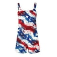 thumbnail image 7 of UVEASISHA 4th of July Outfits for Women Patriotic Sleeveless American Flag Rompers 2025 Adjustable Straps Independence Day Short Jumpsuit Multicolor#3 M, 7 of 7