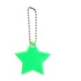 thumbnail image 1 of Llavero con forma de estrella de PVC con logotipo de advertencia nocturna y reflector para montar en la mochila escolar, 1 of 6