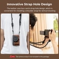 thumbnail image 6 of SMALLRIG Half Leather Case kit, Vintage Style Leather Camera Half Leather Case, Aluminum Alloy Frame, with Wooden Grip, with 1/4"-20 Threaded Hole for Panasonic LUMIX S9-4703, 6 of 6