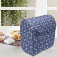 thumbnail image 3 of Indigo Stand Mixer Cover, Oriental Design with Flower Leaves Rectangular Shaped Image, Kitchen Appliance Organizer Bag Cover with Pockets, 5 Quarts, Dark Blue Sky Blue, by Ambesonne, 3 of 4
