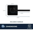 thumbnail image 2 of Stylware Maven Dummy Lever Door Lock Screws Included | Reversible Non Turning Heavy Duty Steel 5 in Matte Black (2 Pack), 2 of 8