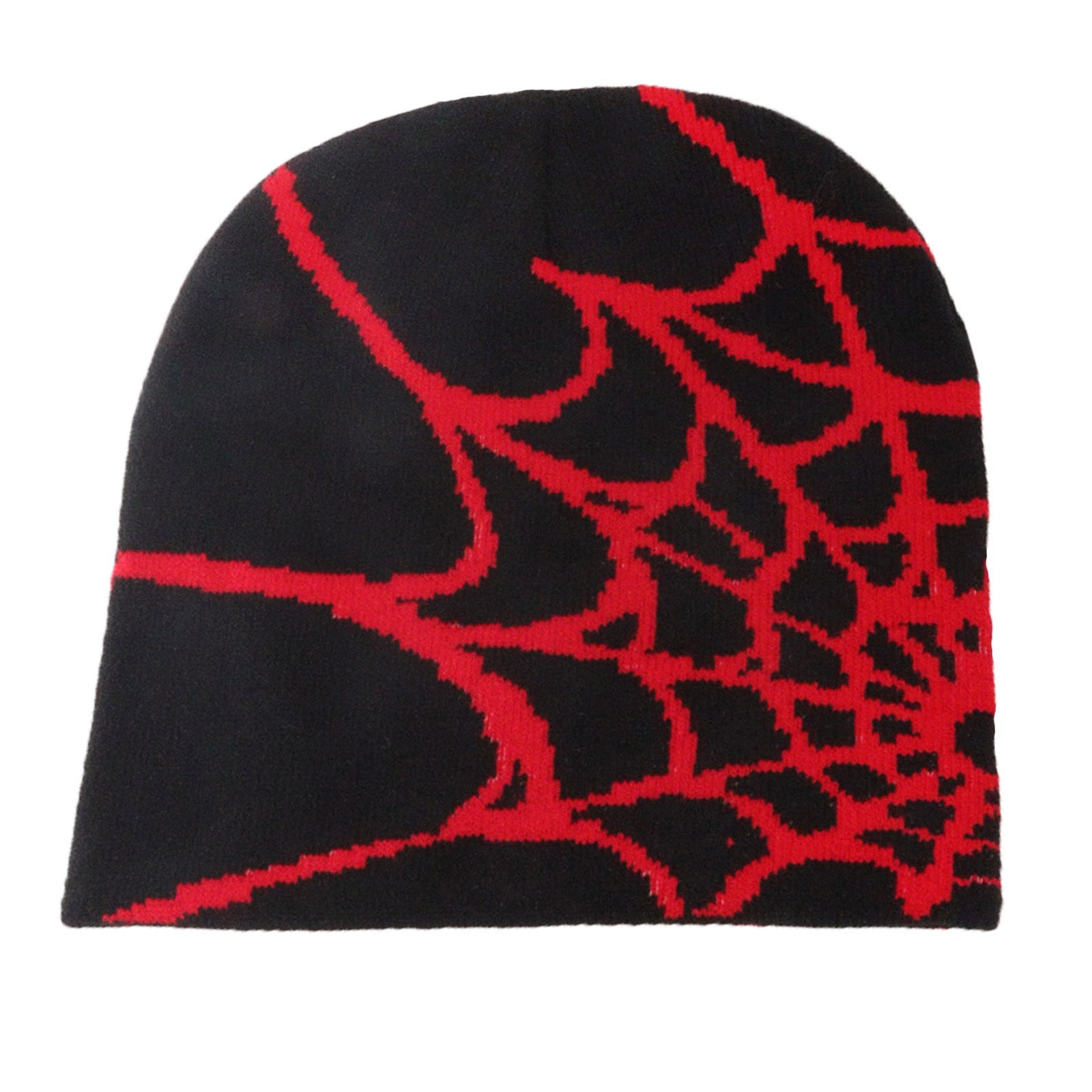 Dicusph Y2K Gothic Spider Pattern Knitted Beanie - Wool Acrylic, One Size Fits Most, For Men & Women - View #2