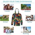 thumbnail image 5 of Fotbe Colored Guitars Pattern Youth Pullover Hooded Sweatshirt, Boys Hoodie, Kangaroo Pocket Hoodie for Kids Girls -Large, 5 of 6