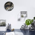 thumbnail image 2 of Silent Wall Clock 30cm/11.8in Round Wall Clock Marble Pattern Black Gold Hanging Clock for Home Living Room Bedroom Kitchen Non Ticking Battery Operated Living Room Mute Clock, 2 of 5