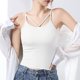 thumbnail image 5 of Pijama de manga corta para mujer, de verano, talla grande, con tirantes, almohadillas para el pecho y el centro de la espalda, sin mangas y pijama interior, blusa de poliéster para mujer., 5 of 5