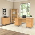 thumbnail image 2 of Bush Furniture Somerset 60W Office Desk with Cabinet & Bookcase in Maple Cross, 2 of 7