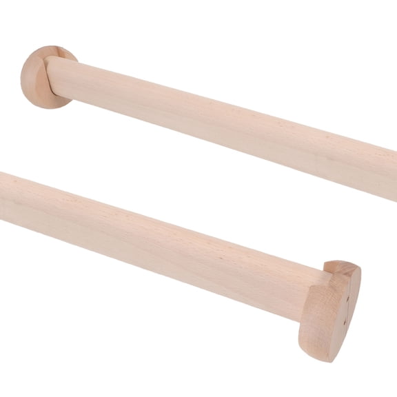 LAMIRO Wooden Closet Rod Hanging Storage Organizer,1 Set