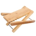 thumbnail image 3 of Taburete de bambú Masteelf para uñas y pedicura, ajustable y plegable, con pedal de guitarra, 3 of 8