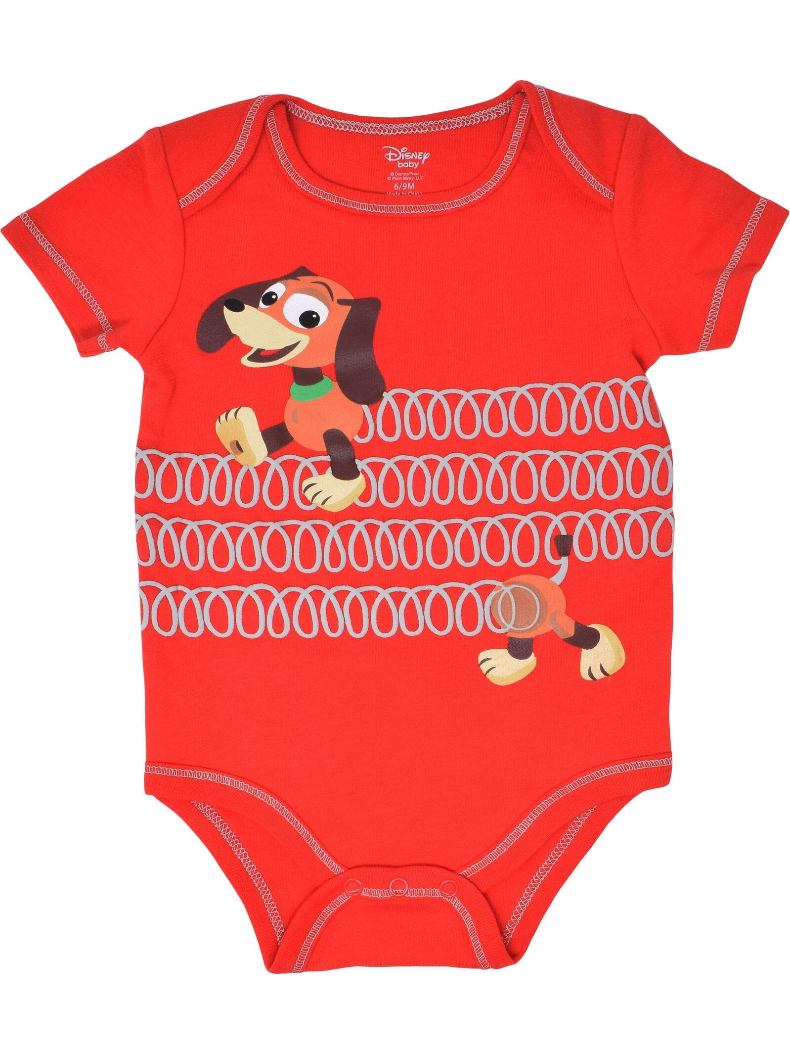 Disney Toy Story Baby Boys' 5-Pack One Piece Bodysuits Red Green Grey Multi