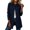 (Fashion 68)Navy, variant on Women's Casual Button Down Cardigan Coat with Peter Pan Collar Solid Color Jacket for Fall and Winter Outfit