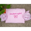 thumbnail image 4 of Im Just a Girl Embroidered Sweatshirt, 4 of 5