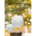 thumbnail image 2 of Comprado en un paquete de 2 colgantes decorativos para árboles de Navidad bola de espuma con purpurina de pétalos colgante de bolas de Navidad blanca como la nieve - caja ANGGREK Otros, 2 of 7