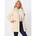 thumbnail image 3 of DARING DIVA Women's Lapel Faux Fur Fuzzy Warm Jacket Overcoat XL Apricot, 3 of 6