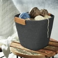 thumbnail image 5 of Better Homes & Gardens Medium Cotton Rope Basket, Gray, 2 Pieces, 5 of 6