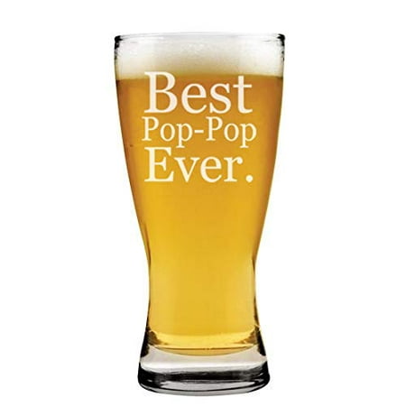 15 oz Beer Pilsner Glass Best Pop-Pop Ever