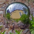 thumbnail image 3 of Gazing Ball 6 Inch 150mm Polished Hollow Ball, Stainless Steel Gazing Globe Mirror Ball, Silver Tone, 3 of 5