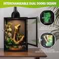 thumbnail image 5 of ToxiRium 12x12x18Inch Hybrid PVC Reptile Cage, Ventilated Enclosure with Interchangeable Acrylic & Mesh Doors, Easy Assembly Habitat for Gecko, Chameleon, Snake, Frog, 5 of 9