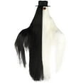thumbnail image 6 of HPO| Adult Unisex Dapper Creature Playboy Wig Costume| Black & Blonde| Synthetic Fiber, 6 of 7
