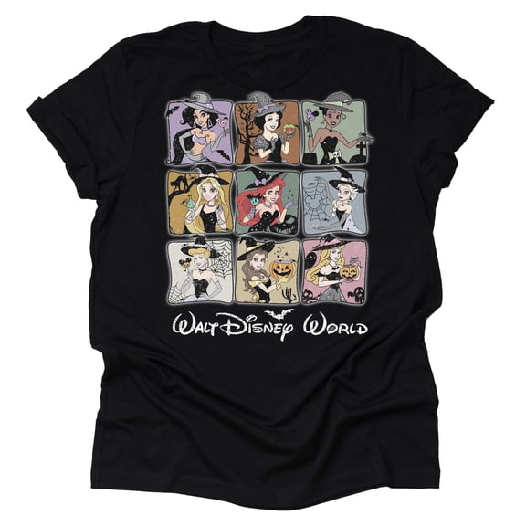 Witchy Halloween Princess Shirt Adult Unisex T-Shirt Casual Short Sleeve ( XX-Large, Black)