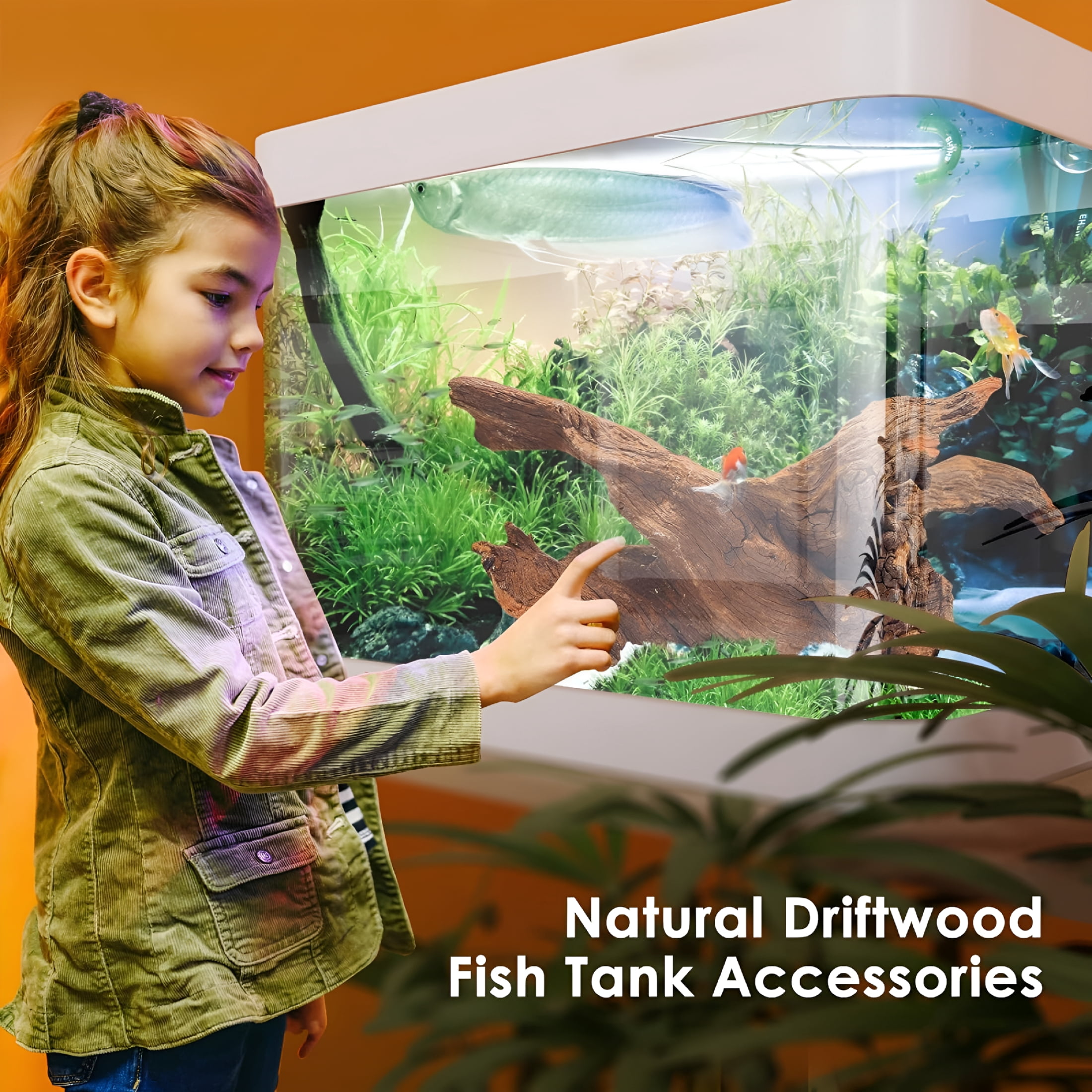 ACDANC Natural Aquarium Driftwood 5Pcs 4-8 Inch,Low Tannin Fish Tank Decoration