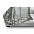 thumbnail image 3 of Modern Soft Flannel Fleece Throw Blanket, House in Urban City Scenery with Country Home View from Windows Print, Cozy Plush for Indoor and Outdoor Use, 50" x 60", White and Eggshell, by Ambesonne, 3 of 6