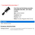 thumbnail image 2 of Front Strut and Coil Spring Assembly - Compatible with 2006 - 2011 Buick Lucerne 2007 2008 2009 2010, 2 of 2