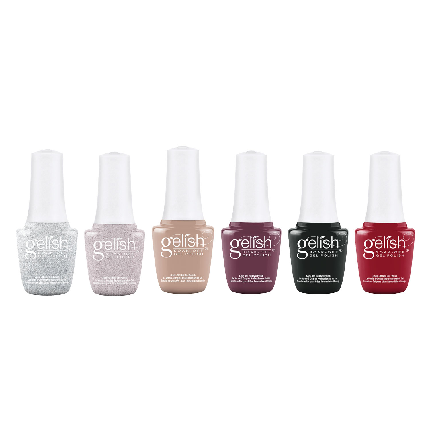 Gelish Winter Shake Up the Magic 9mL Soak Off Gel Nail Polish Set, 6 ...