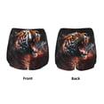 thumbnail image 3 of Balery Cool Tiger Pantalones cortos deportivos para mujer con forro y dos bolsillos, elásticos, para entrenamiento, gimnasio, yoga-XX-Large, 3 of 7