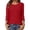 Red, variant on Kingdiese Women's 3/4 Sleeve T Shirt Loose Fit And Stylish Ladies Long Sleeve Dressy Tops, Size S