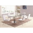thumbnail image 2 of Chintaly Contemporary Rectangular Glass Dining Table, 2 of 5