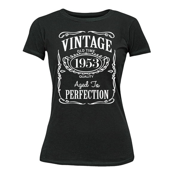 70th Birthday VINTAGE 1953 Women's T-shirt, XL, Black