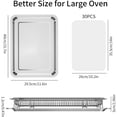 thumbnail image 2 of Air Fryer Basket for Oven, OPENICE 15.6" x 11.6" Large Air Fryer Basket with 30 PCS Parchment Paper, Stainless Steel Crisper Tray and Pan Set for Baking Grilling, 2 of 8