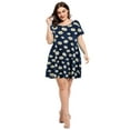 thumbnail image 6 of VEPKUL Womens Plus Size Dresses with Pockets Casual Short Sleeve Dress Loose A Line Flowy Swing 3-NavyBlue_3X, 6 of 9
