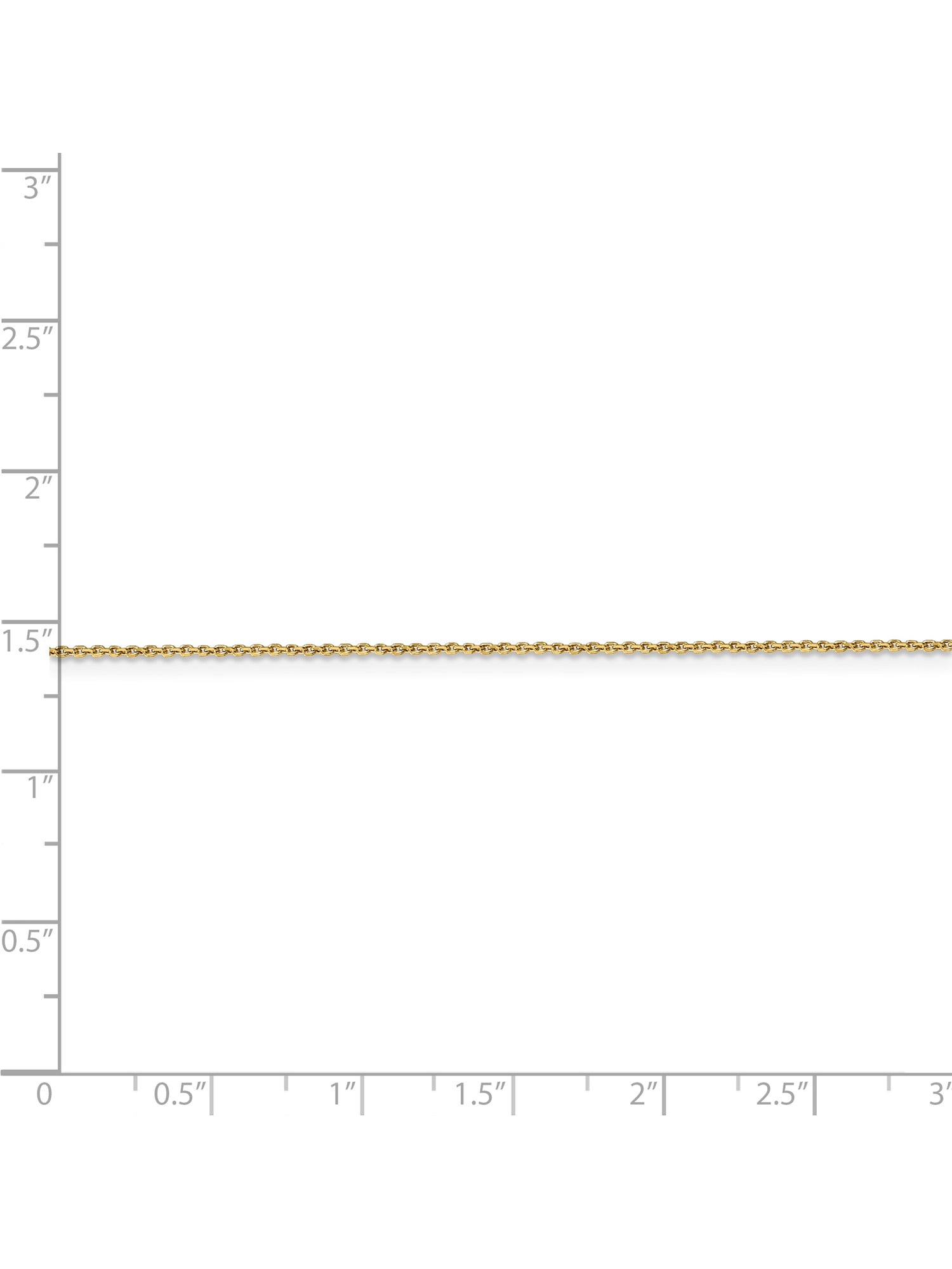 Beautiful Yellow gold 14K 14k .90mm D//C Cable Chain
