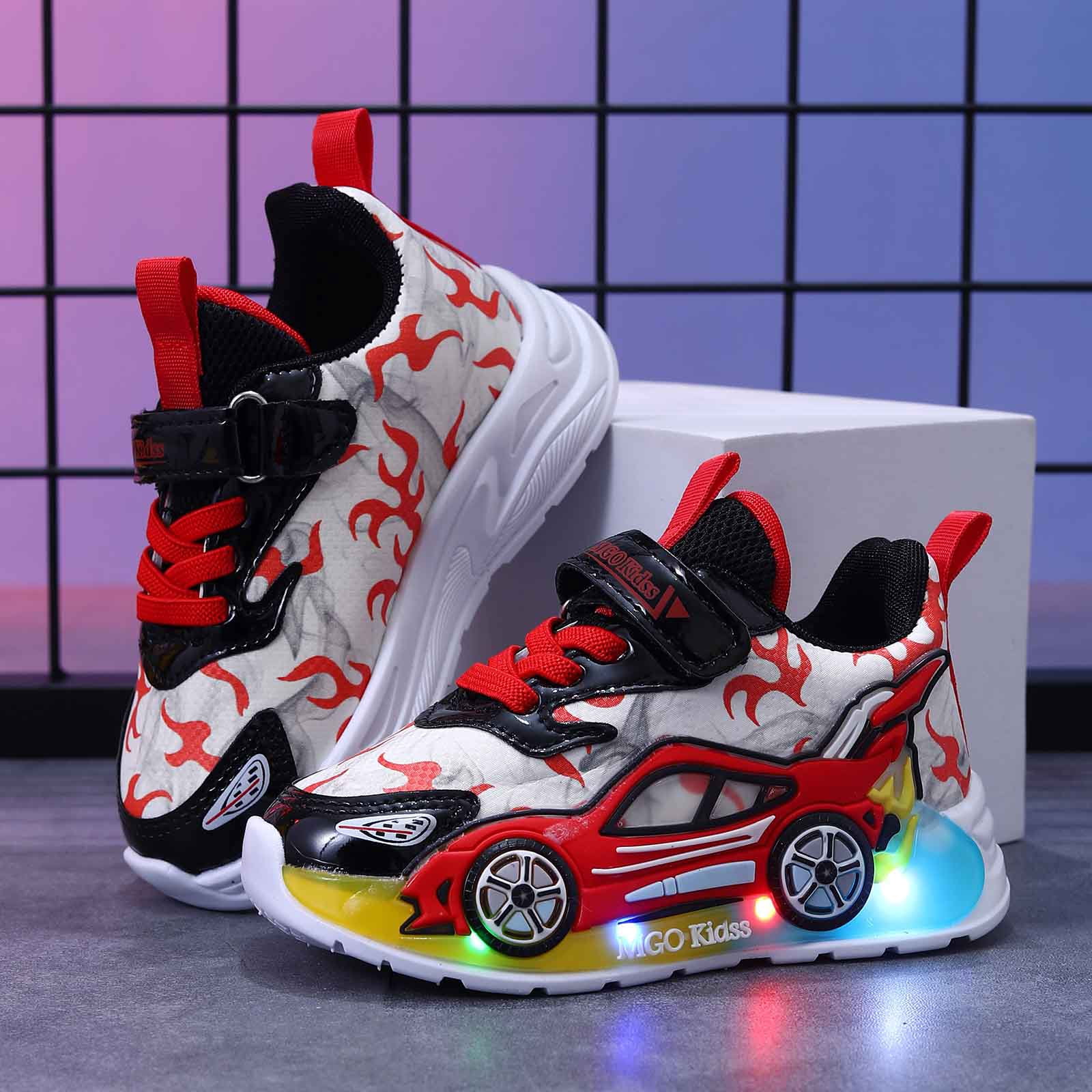Light up Shoes Toddler Boys Flashing LED Tennis Sneakers Little Kids Luminous Walking Running Shoes