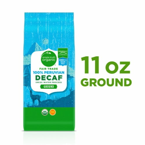 2X - Simple Truth Organic Decaf 100% Peruvian Medium Roast Ground Coffee 11 oz