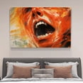 thumbnail image 4 of Abstract Portrayal Of a Screaming Face Poster Decorative Painting Canvas Wall Art Living Room Posters Bedroom Painting,Frame-style,24x36inch(60x90cm), 4 of 8